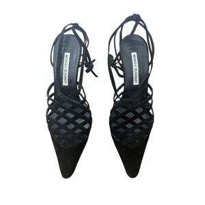 Manolo Blahnik Black Suede Shoes 36/6